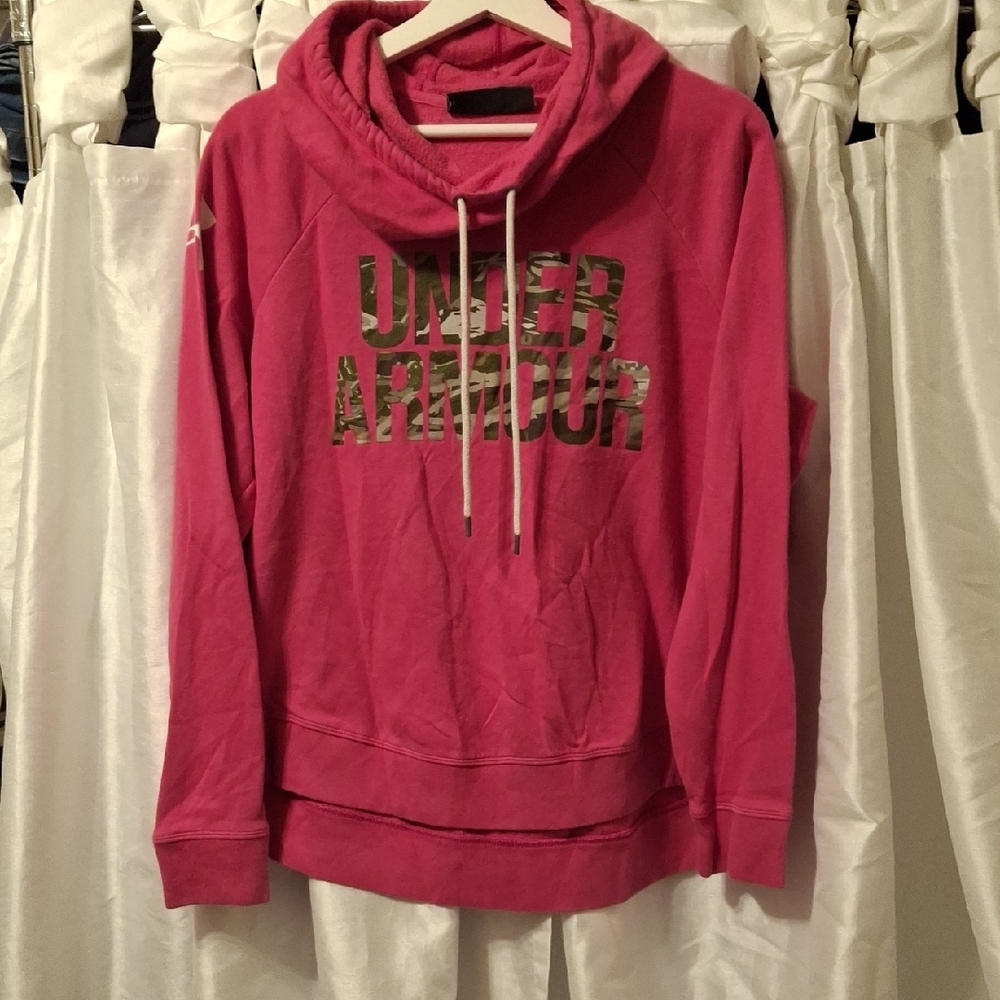 Under Armour Women's Bold Pink Sweatshirt Lg